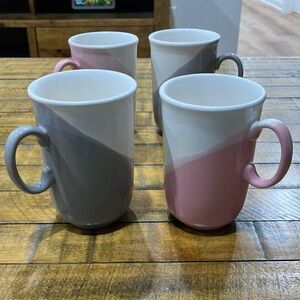 EIT England | Vintage Pink & Gray toned mugs set of 4